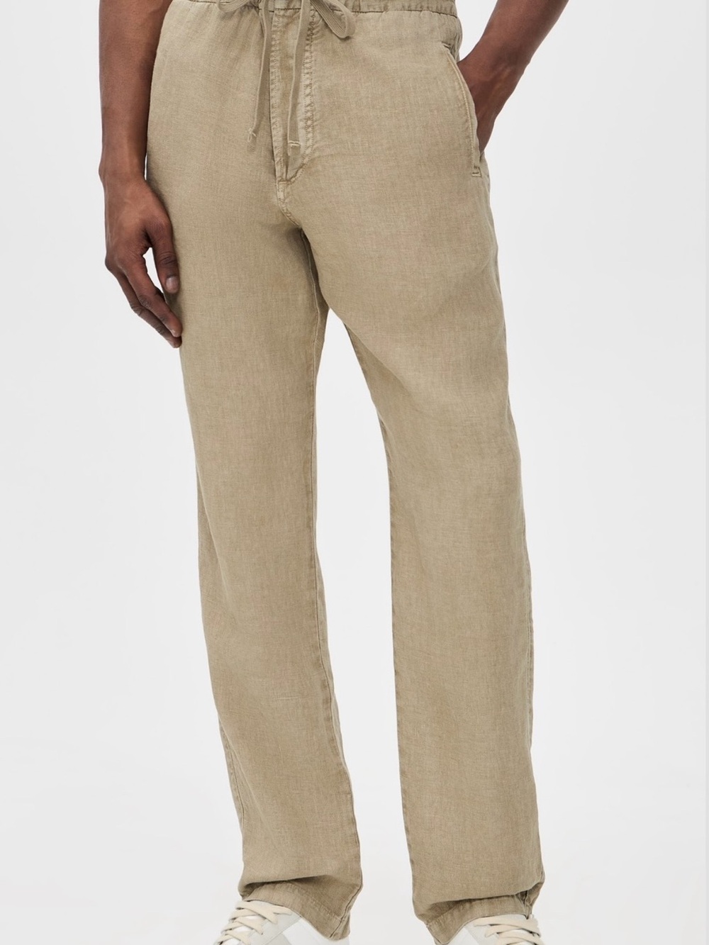Citizens Of Humanity Men's Linen Drawstring Pants in Beige